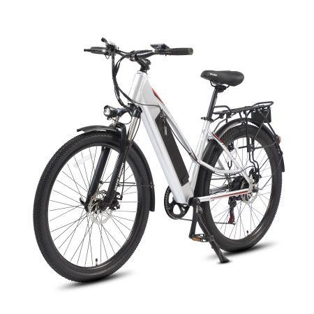 Электровелосипед WHITE SIBERIA CAMRY LIGHT 500W (матовый серебристый)